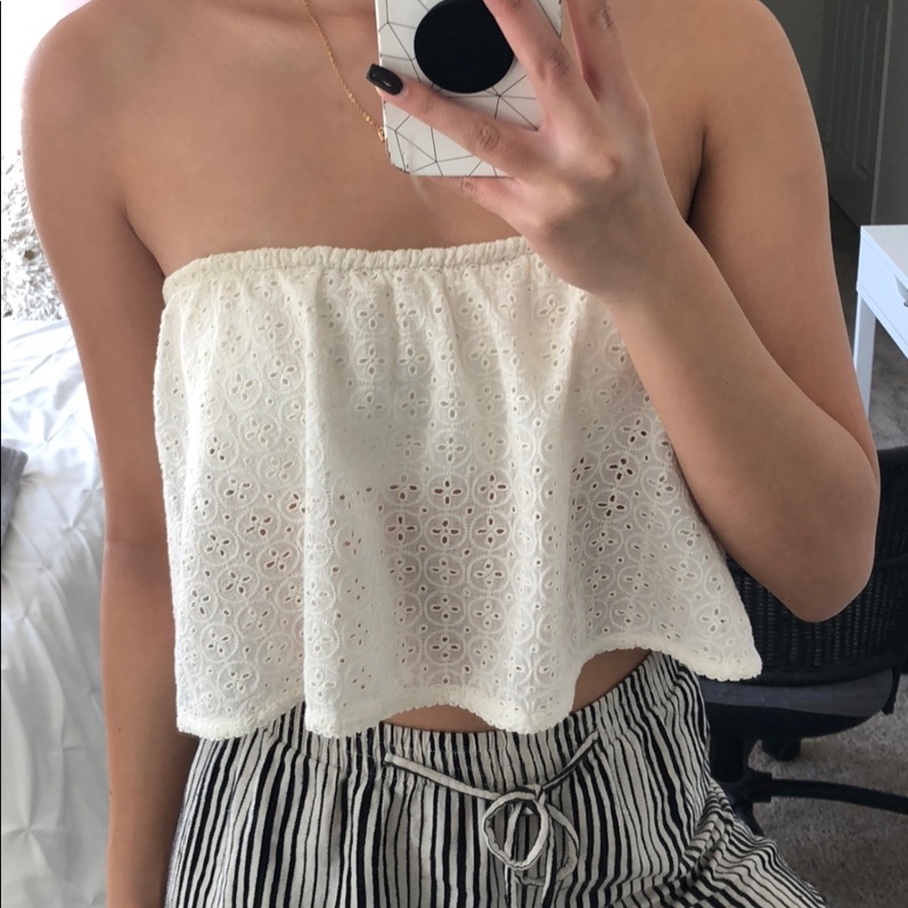 Freepeople eyelet flows tube top